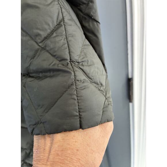 UNIQLO Ultra Light Down Long Jacket XL Packablet Coat Dark Green/Black - Picture 5 of 13